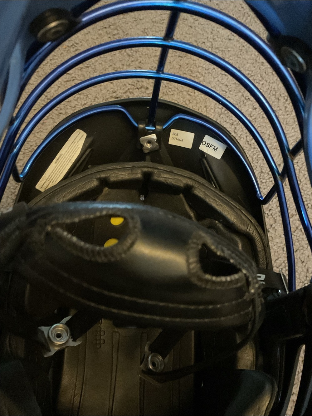 Final Sale! Cascade Vintage Blue Black Lacrosse Helmet Sporting Model R Guard - Picture 11 of 11